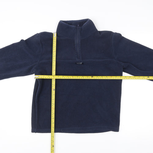Jack & Jones Mens Blue Small Fleece Half Zip Jacket Regular Fit