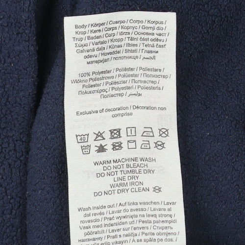 Jack & Jones Mens Blue Small Fleece Half Zip Jacket Regular Fit