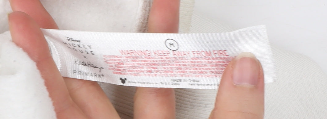 Disney Keith Haring Men’s White Hoodie M Pullover Graphic Print