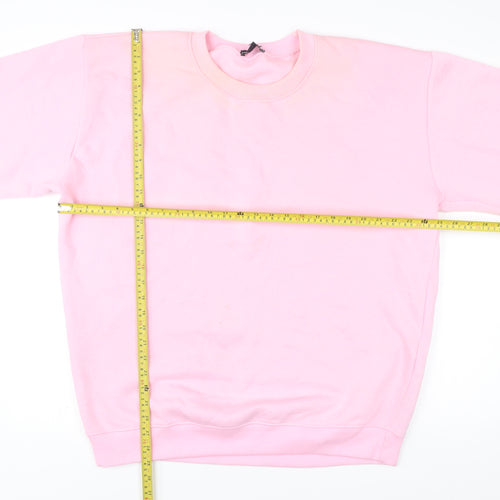 PrettyLittleThing Unisex Pink L Pullover Sweatshirt Crew Neck