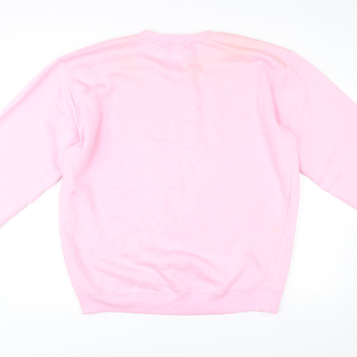 PrettyLittleThing Unisex Pink L Pullover Sweatshirt Crew Neck