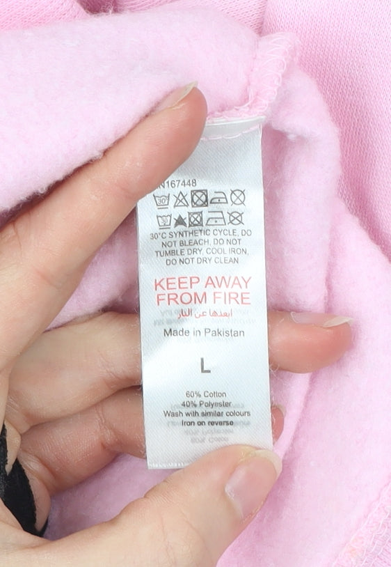 PrettyLittleThing Unisex Pink L Pullover Sweatshirt Crew Neck