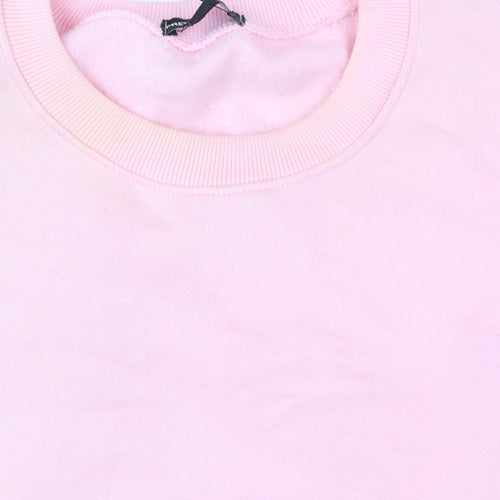 PrettyLittleThing Unisex Pink L Pullover Sweatshirt Crew Neck