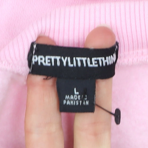 PrettyLittleThing Unisex Pink L Pullover Sweatshirt Crew Neck