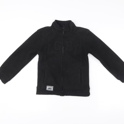 Longboard Kid's Boys Black Full Zip Fleece Jacket 8 Years Polyester