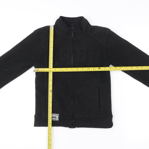 Longboard Kid's Boys Black Full Zip Fleece Jacket 8 Years Polyester