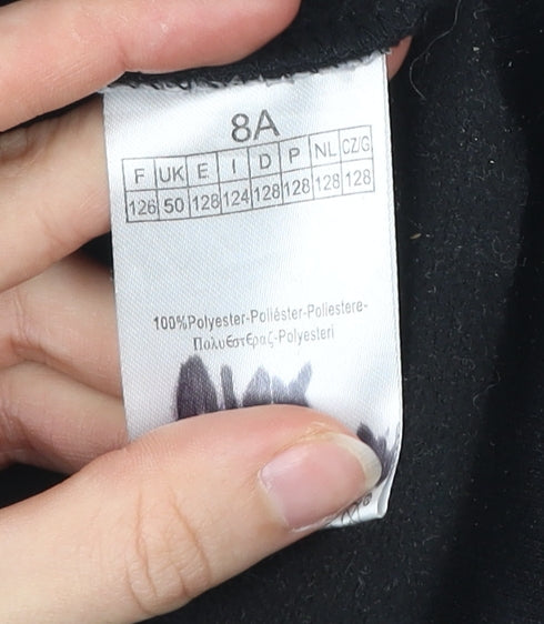 Longboard Kid's Boys Black Full Zip Fleece Jacket 8 Years Polyester