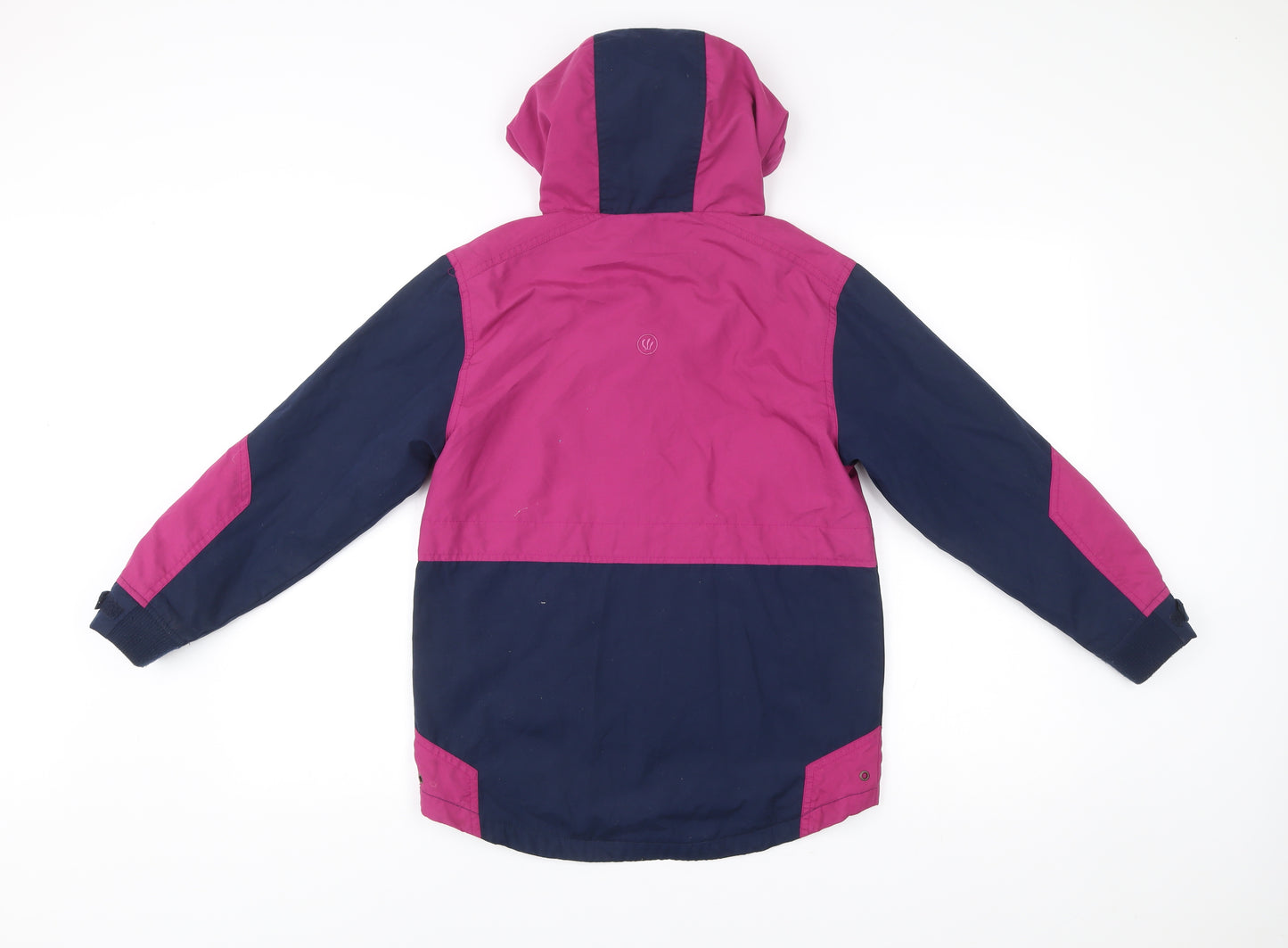 FatFace Girls Pink Blue Colourblock Hooded Anorak Jacket 10-11 Years