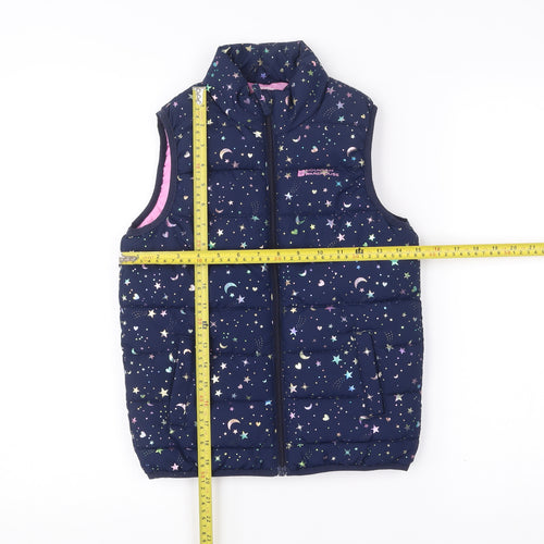 Mountain Warehouse Girls Blue 7-8 Yrs Sleeveless Puffer Waistcoat