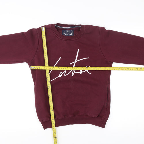 Cairo Line Women’s Burgundy Sweatshirt Medium Cotton Blend