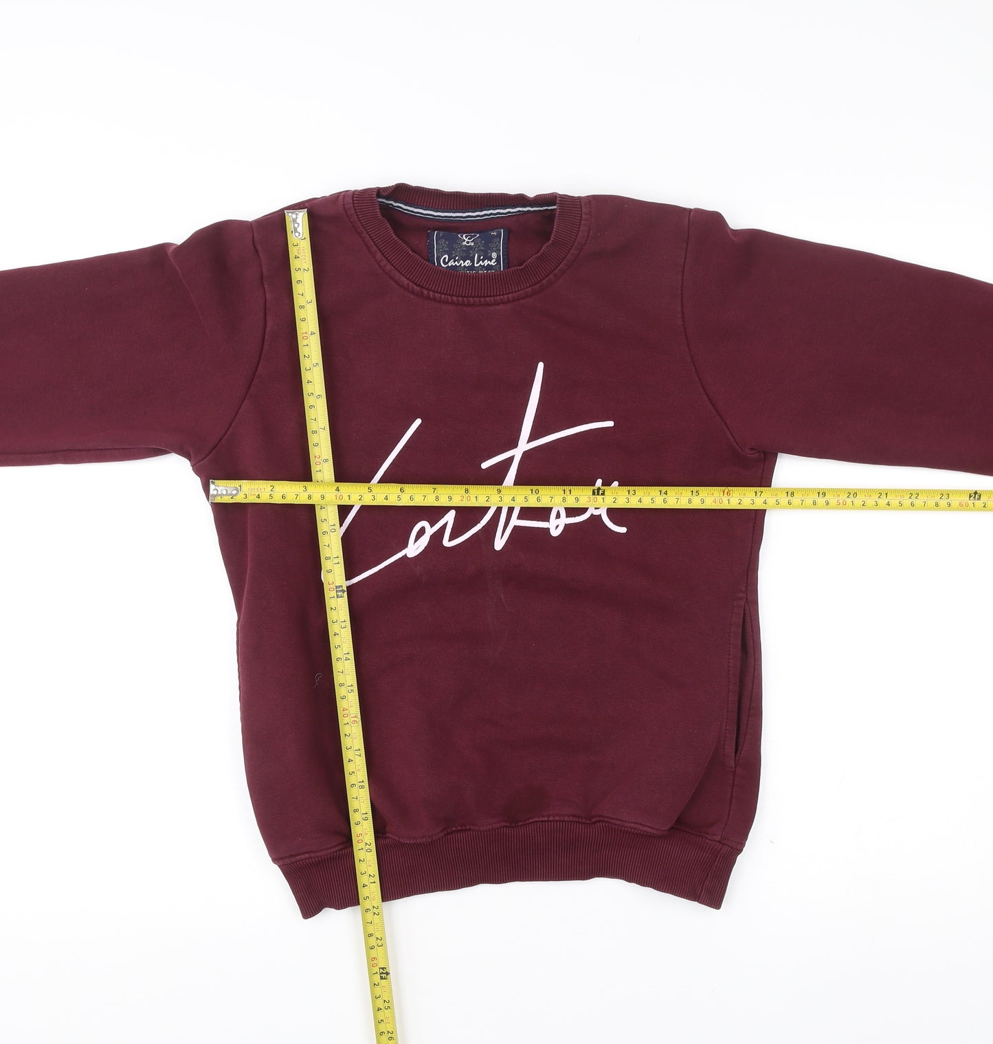 Cairo Line Women’s Burgundy Sweatshirt Medium Cotton Blend