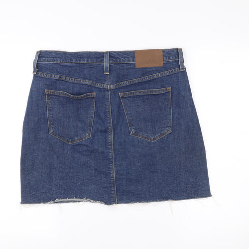 J.Crew Mercantile Women's Blue Denim Skirt Size 10 Straight Pencil