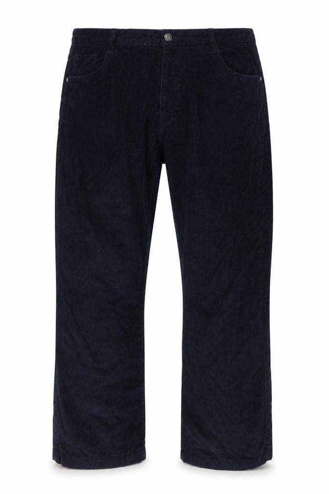 Easy Men’s Blue Corduroy Chino Trousers 40W 30L Regular Fit