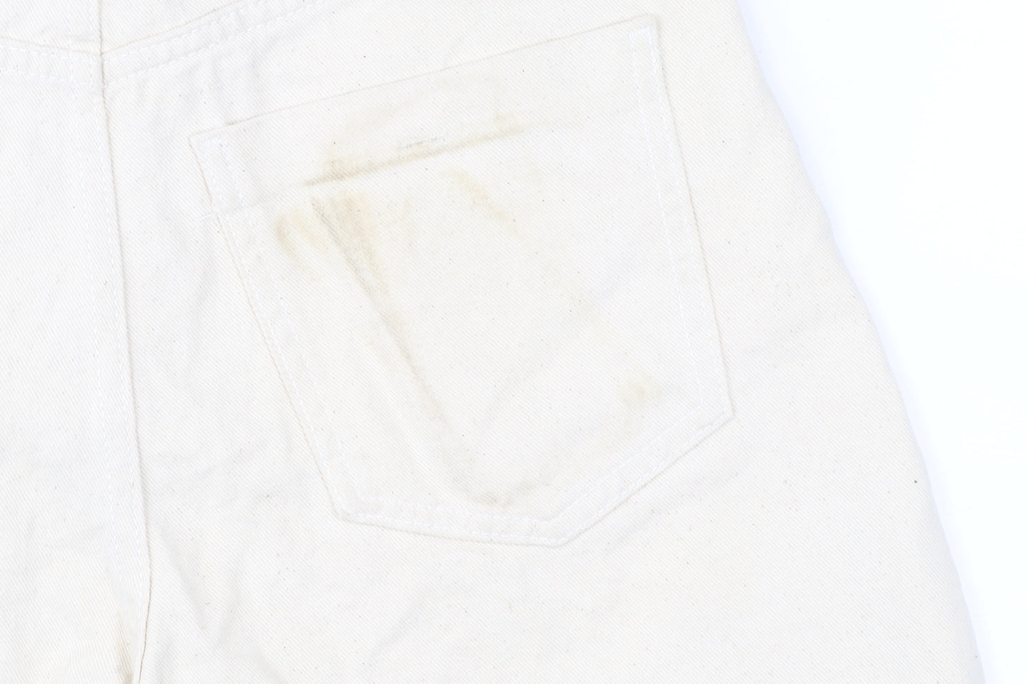 Zara Women’s Ivory High Waist Chino Shorts Size UK 2 Cotton