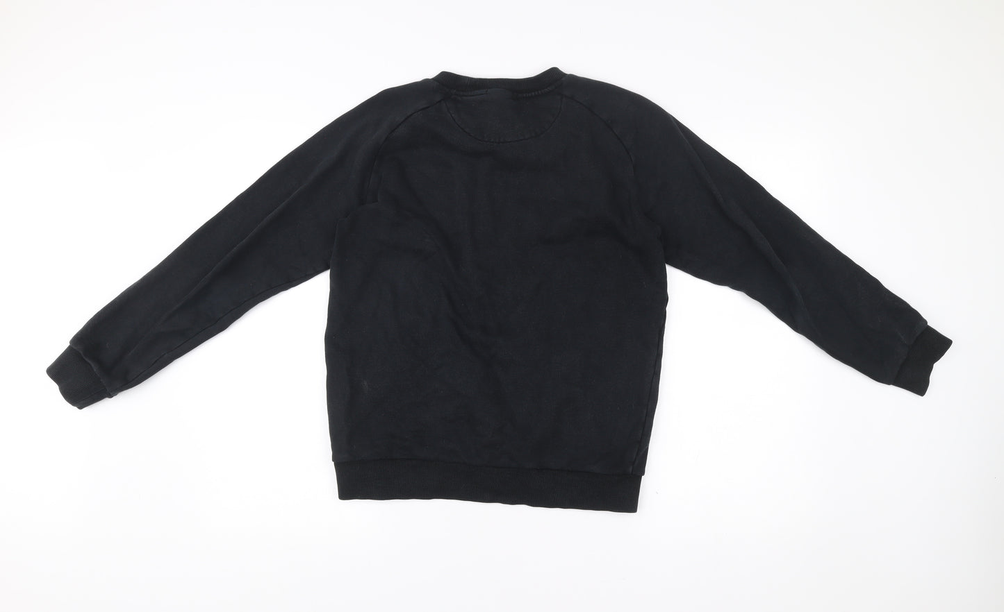 DKNY Men’s Black Cotton Crew Neck Sweatshirt Size S Logo Pullover