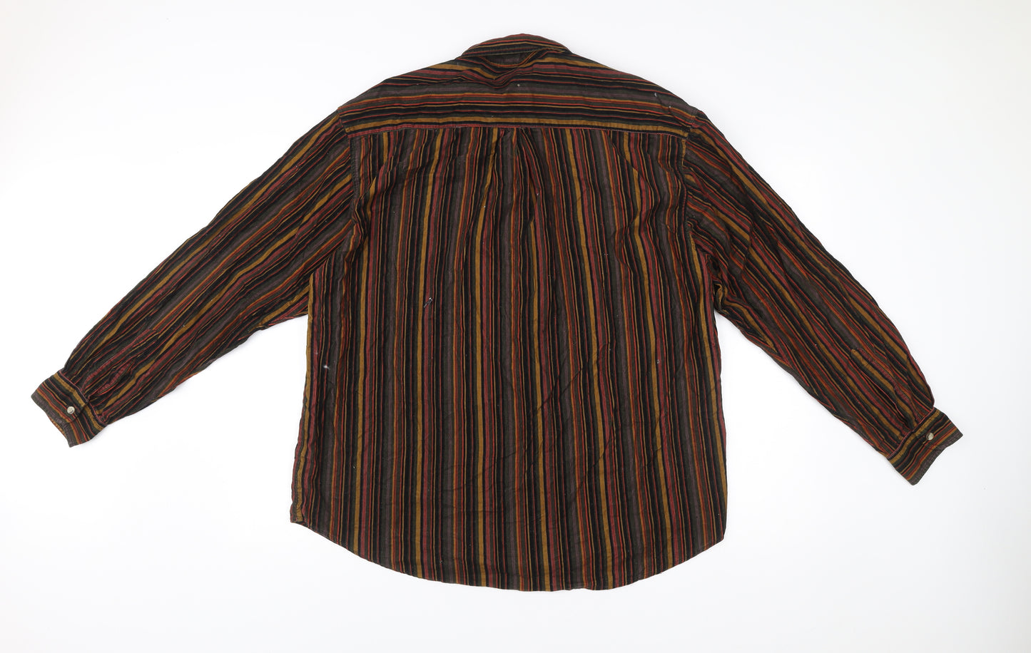 One Way Men’s Multicoloured XL Striped Cotton Button-Up Shirt