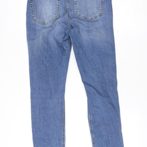 Denim Co. Womens Blue Size 10 Distressed Skinny Jeans