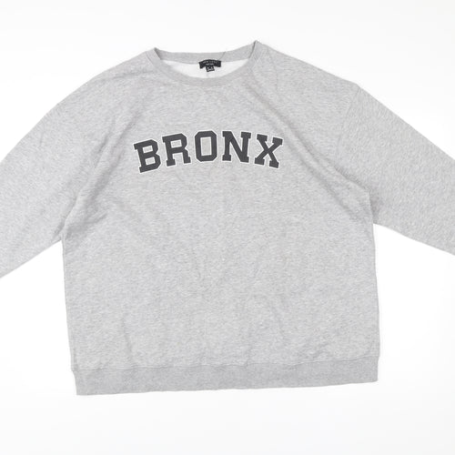 New Look Curves Women’s Grey Bronx Sweatshirt UK 18 Long Sleeve