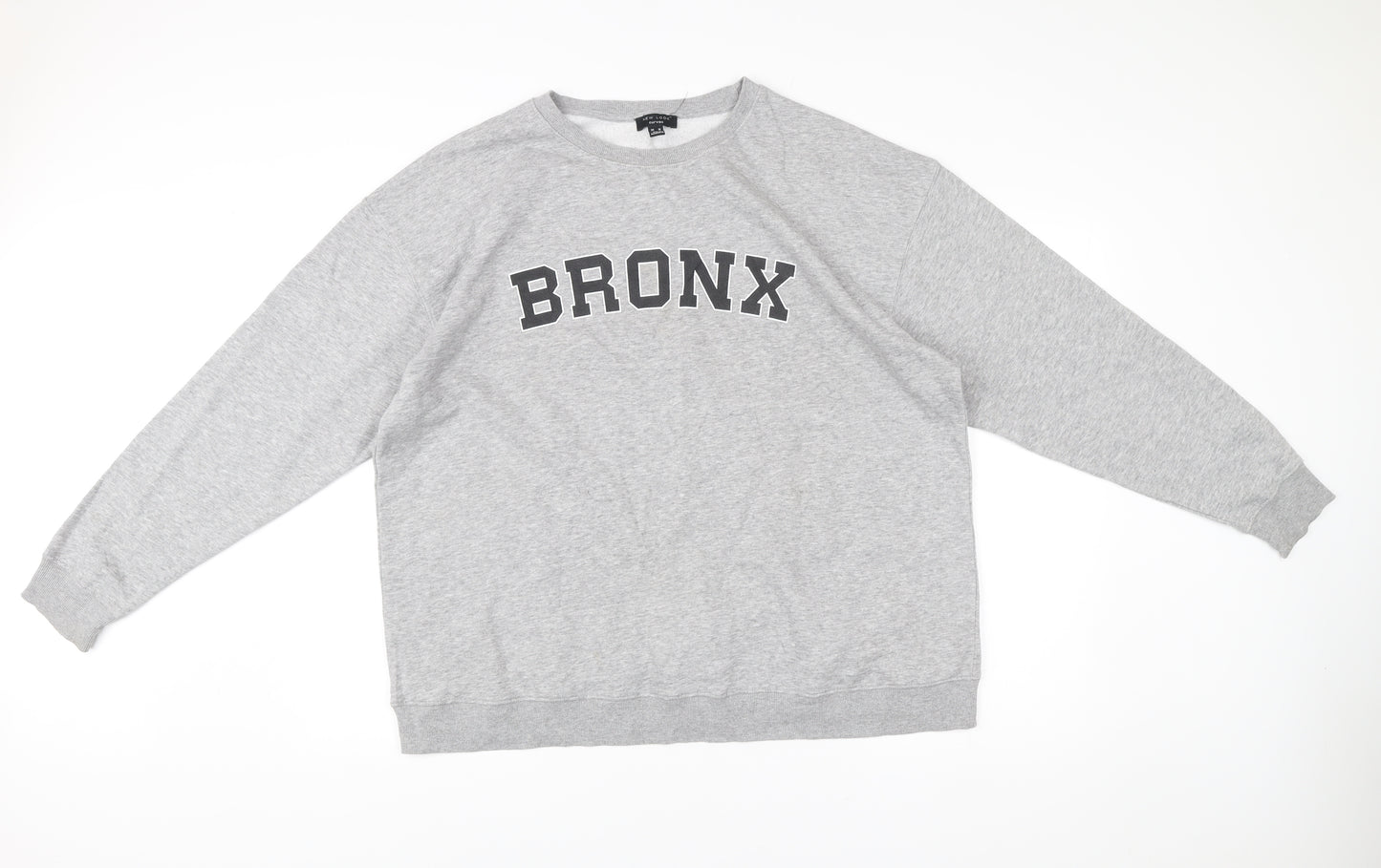 New Look Curves Women’s Grey Bronx Sweatshirt UK 18 Long Sleeve