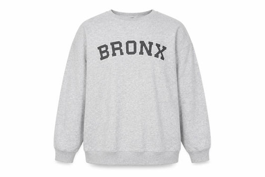 Front view of New Look Curves Women’s Grey Bronx Sweatshirt UK 18 Long Sleeve