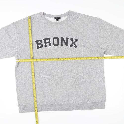 New Look Curves Women’s Grey Bronx Sweatshirt UK 18 Long Sleeve