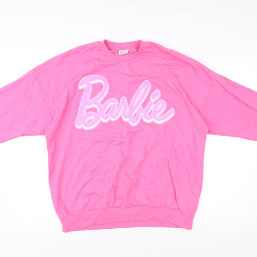 George Women’s Pink Barbie Logo Pullover Sweatshirt Size 12
