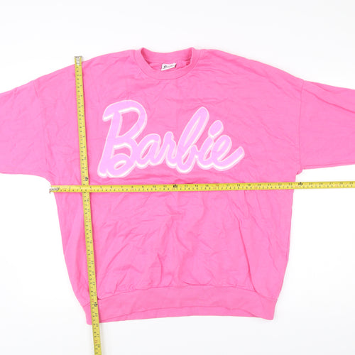 George Women’s Pink Barbie Logo Pullover Sweatshirt Size 12