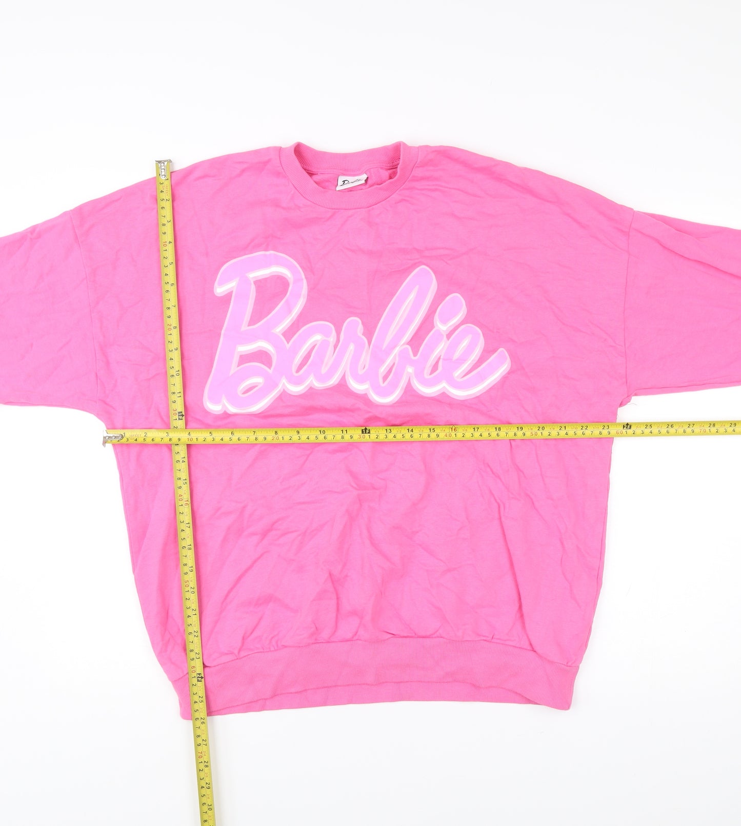 George Women’s Pink Barbie Logo Pullover Sweatshirt Size 12