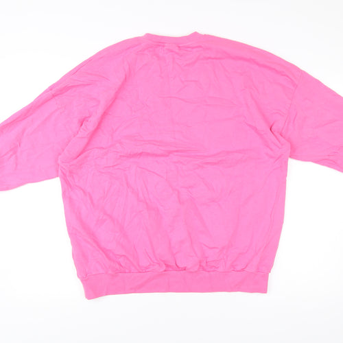 George Women’s Pink Barbie Logo Pullover Sweatshirt Size 12