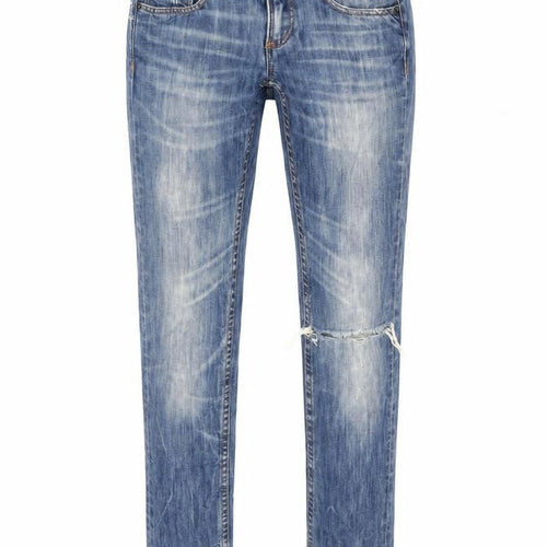 Firetrap Women’s Blue Tapered Slim Fit Distressed Jeans Size 25