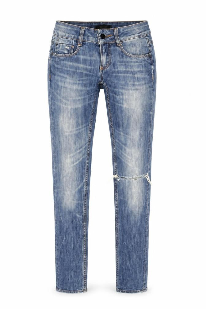 Firetrap Women’s Blue Tapered Slim Fit Distressed Jeans Size 25