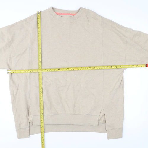 River Island Men’s Beige Relaxed Fit Crew Neck Sweatshirt Size M