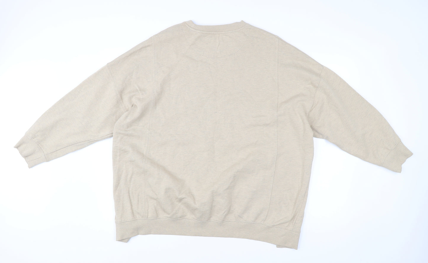 River Island Men’s Beige Relaxed Fit Crew Neck Sweatshirt Size M