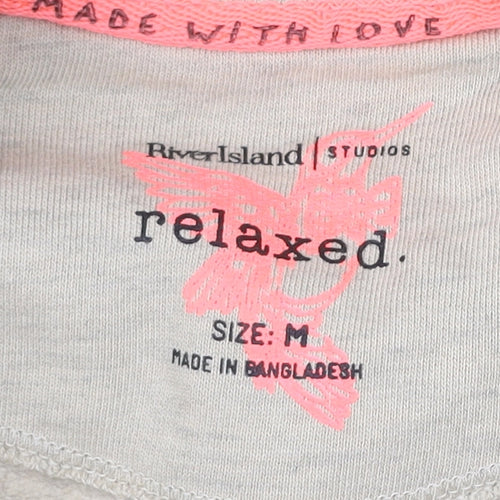 River Island Men’s Beige Relaxed Fit Crew Neck Sweatshirt Size M