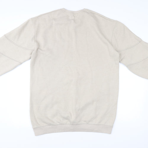 PrettyLittleThing Womens Beige Logo Sweatshirt Size 12 Pullover