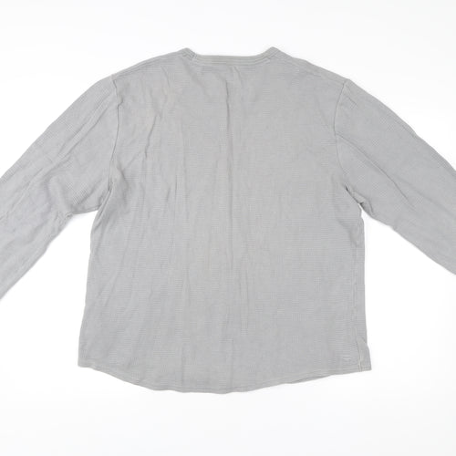 Hollister Men’s Grey Cotton Pullover Sweatshirt L Long Sleeve