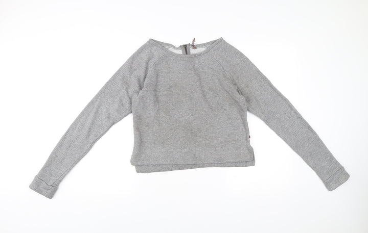 Sweaty Betty Women Grey Small Pullover Sweatshirt Zip Activewear
