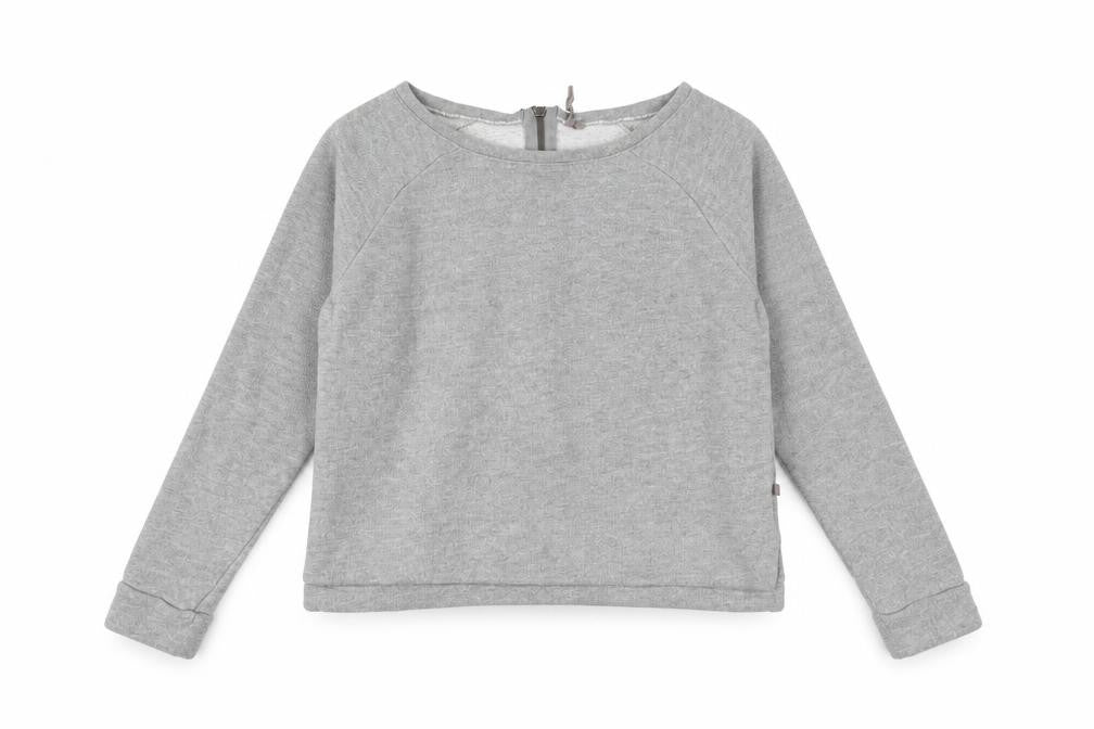 Front view of Sweaty Betty Women Grey Small Pullover Sweatshirt Zip Activewear
