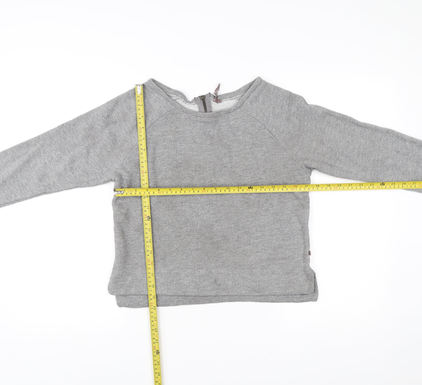 Sweaty Betty Women Grey Small Pullover Sweatshirt Zip Activewear