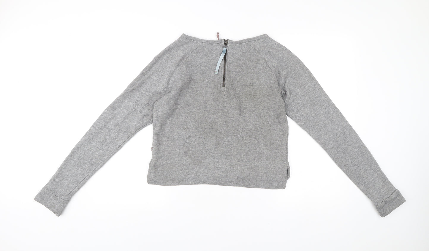 Sweaty Betty Women Grey Small Pullover Sweatshirt Zip Activewear