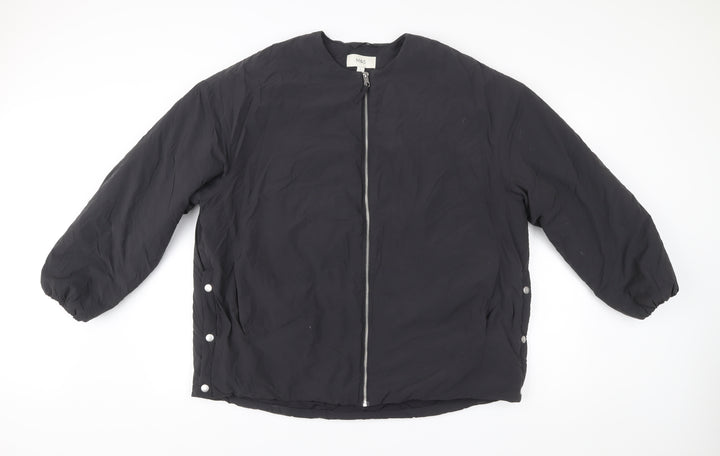Marks and Spencer Men’s Black L Basic Jacket Full Zip Padded Casual