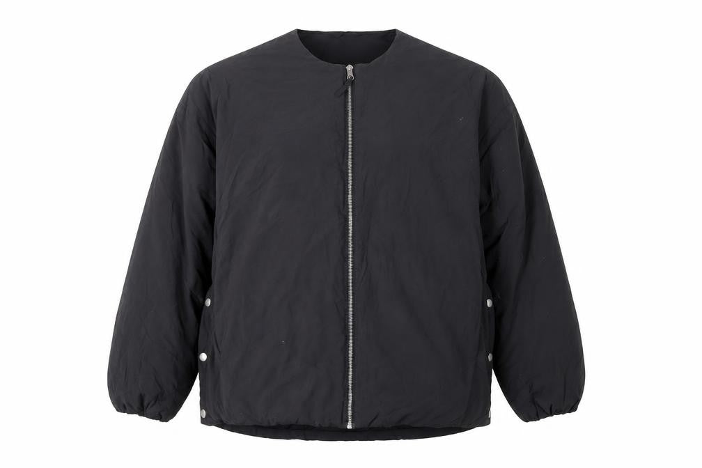 Front view of Marks & Spencer Men’s Black L Basic Jacket Full Zip Padded Casual