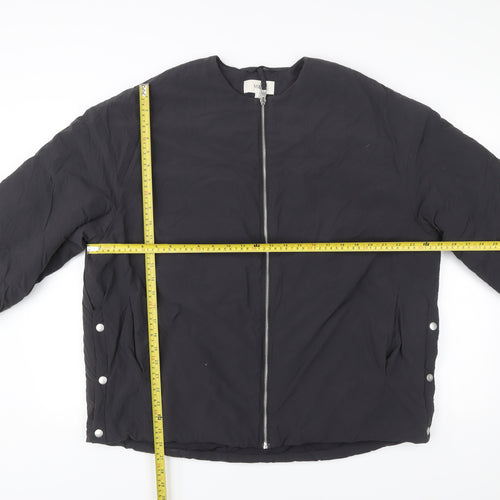 Marks and Spencer Men’s Black L Basic Jacket Full Zip Padded Casual