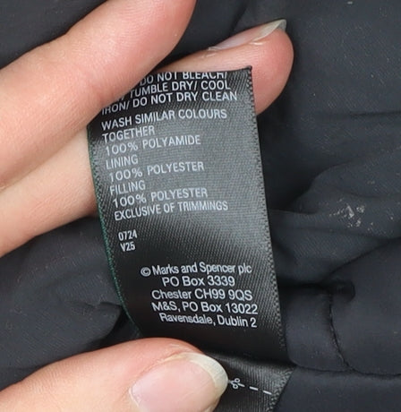 Marks and Spencer Men’s Black L Basic Jacket Full Zip Padded Casual