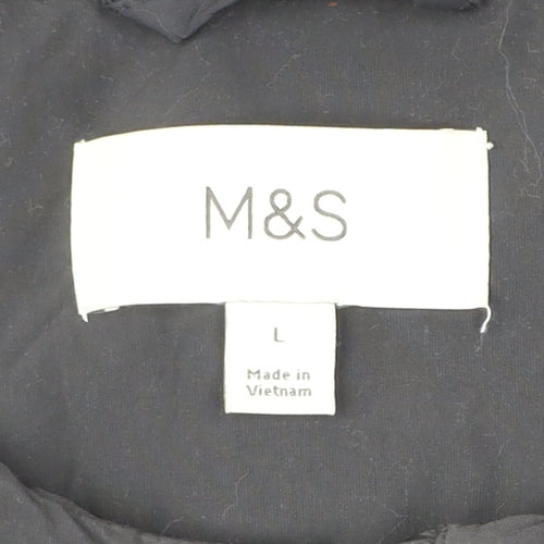 Marks and Spencer Men’s Black L Basic Jacket Full Zip Padded Casual
