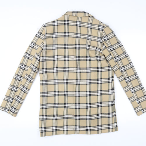 ASOS Women’s Beige Check Blazer Jacket Size 8 Regular Fit