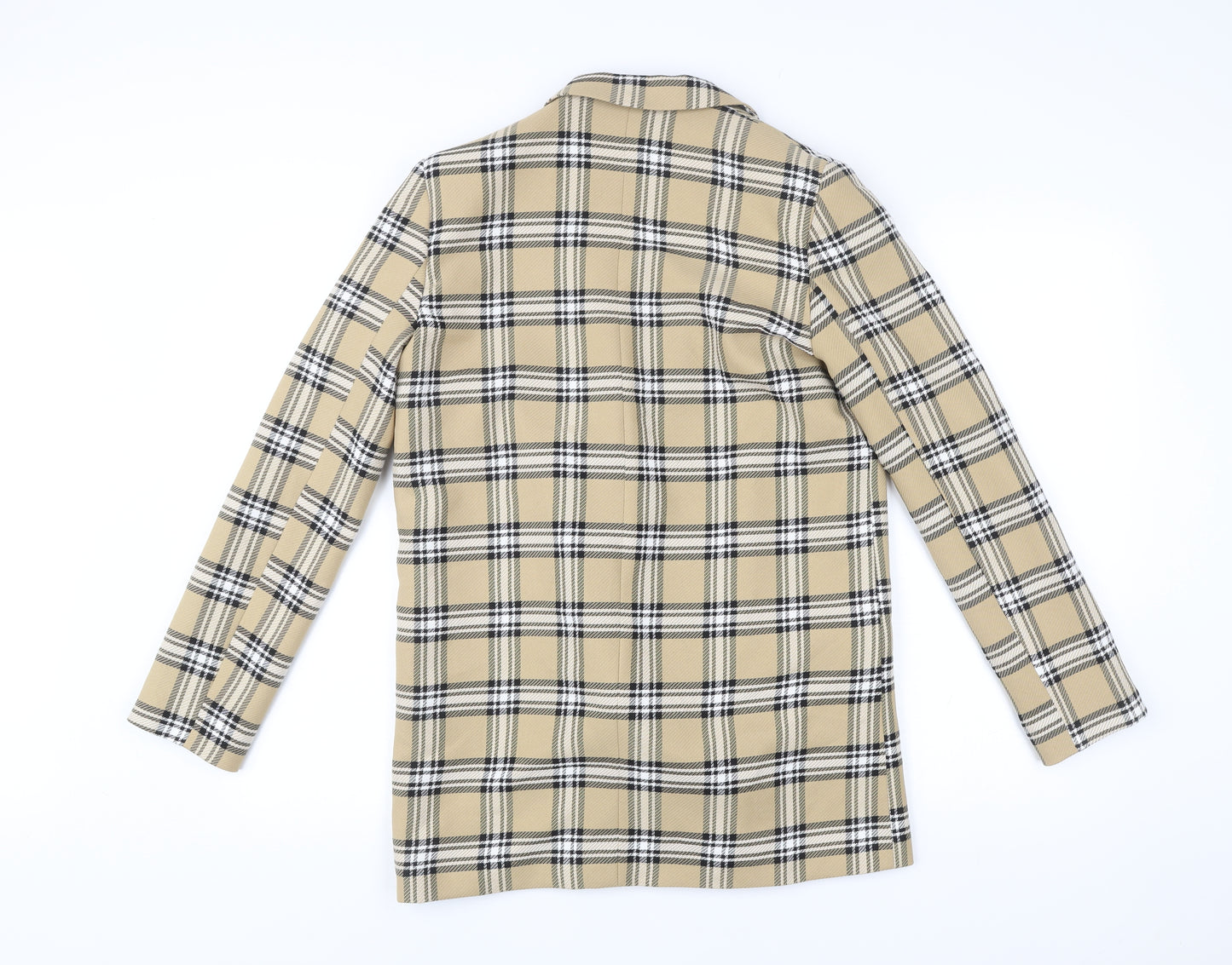 ASOS Women’s Beige Check Blazer Jacket Size 8 Regular Fit