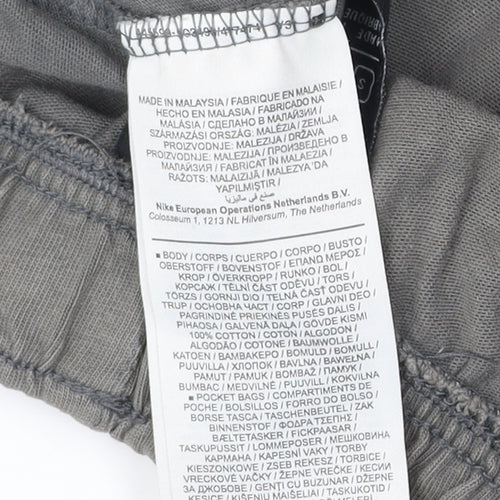 Nike Men's Grey Small Athletic Cotton Shorts with Pockets