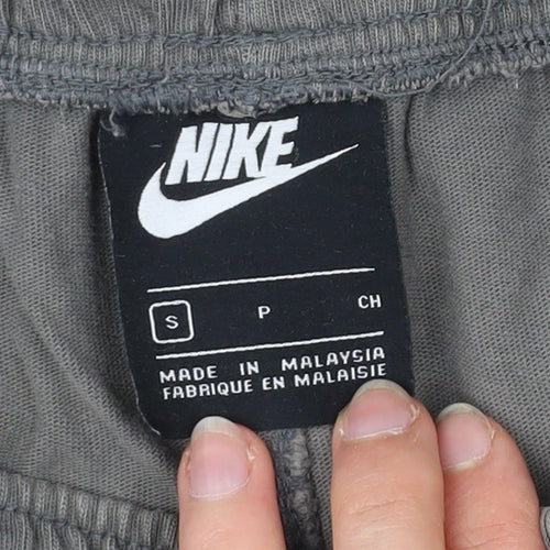 Nike Men's Grey Small Athletic Cotton Shorts with Pockets