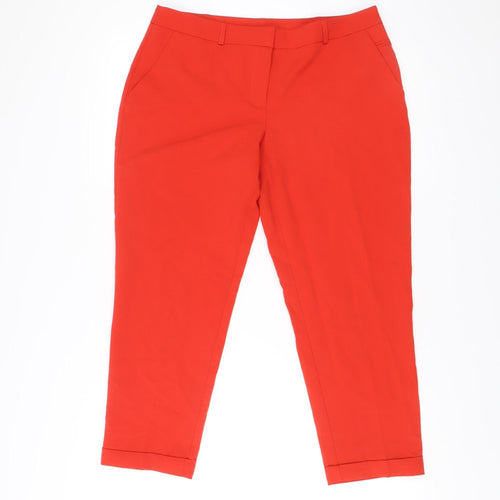 Dorothy Perkins Women’s Red Slim Fit Trousers UK 12 Workwear